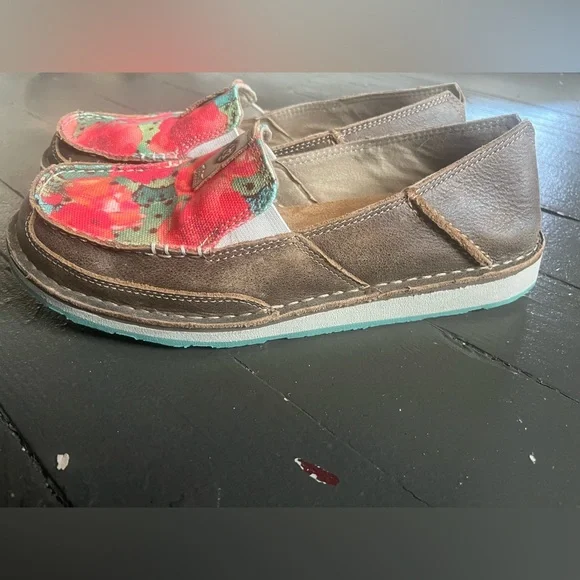 Ariat Floral Brown Loafers - Picture 6 of 7